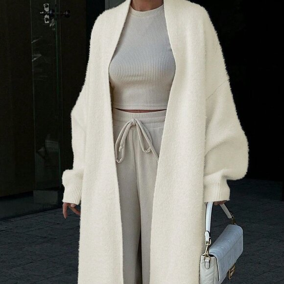 Apricot Casual Women's Loose Textured Cardigan - Picture 3 of 11